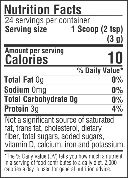 nutrition information