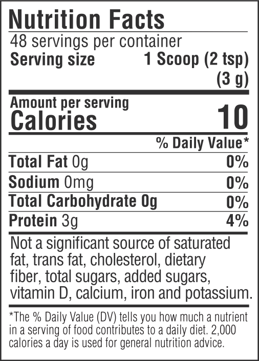 nutrition information