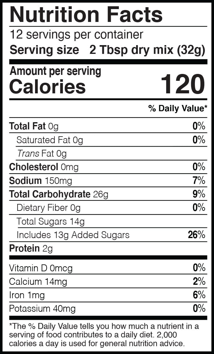 nutrition information