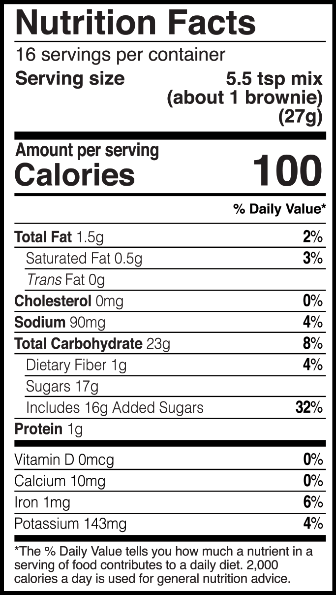 nutrition information