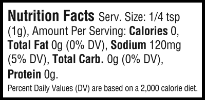 nutrition information