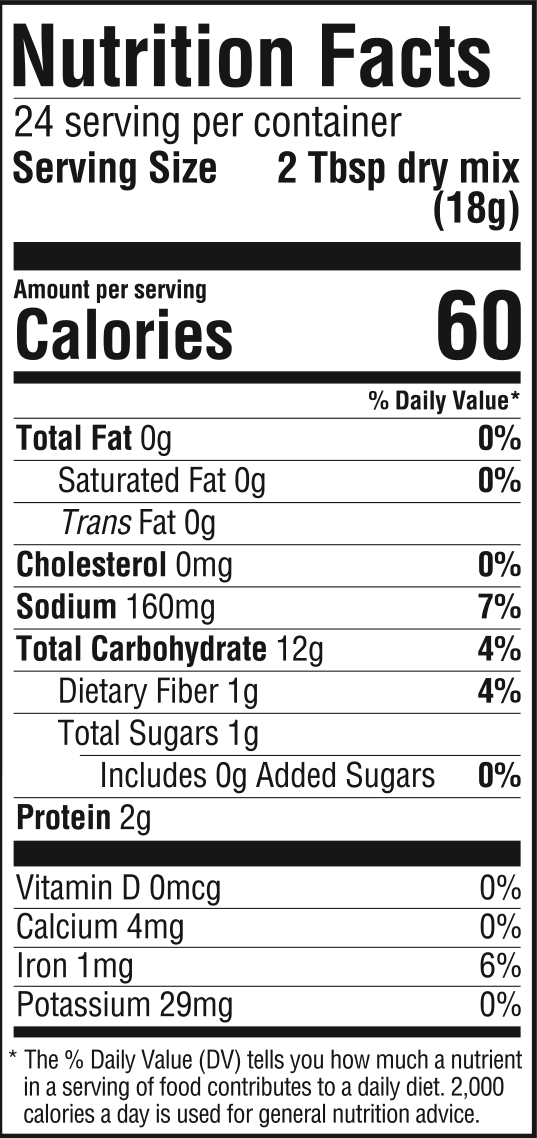 nutrition information