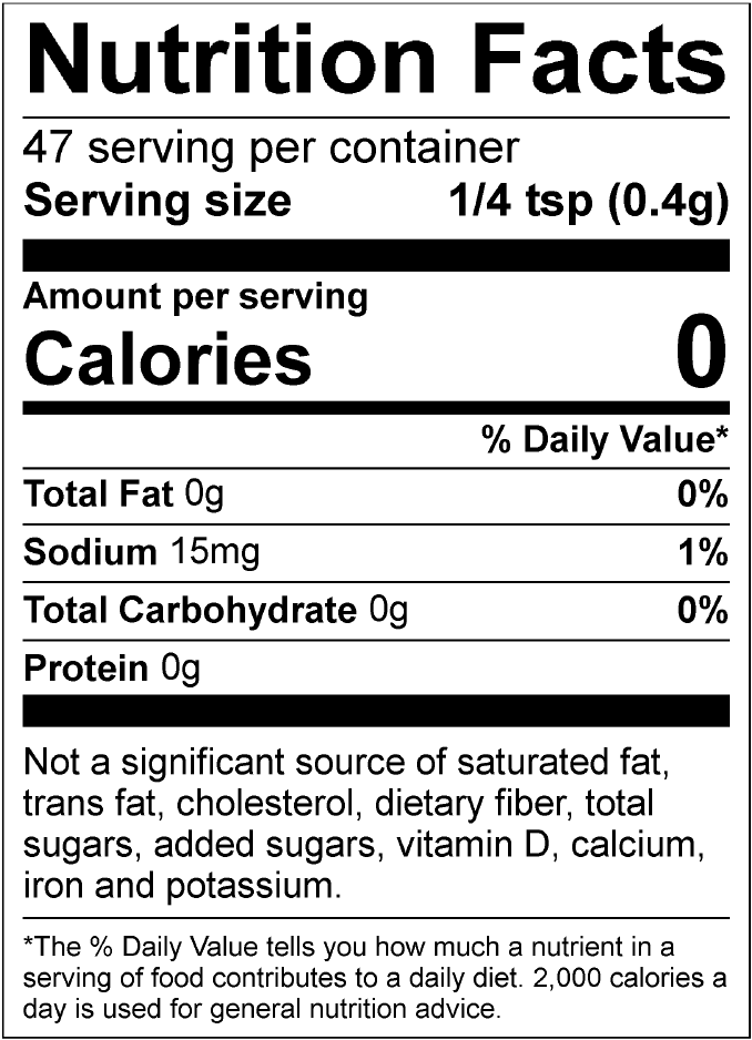 nutrition information