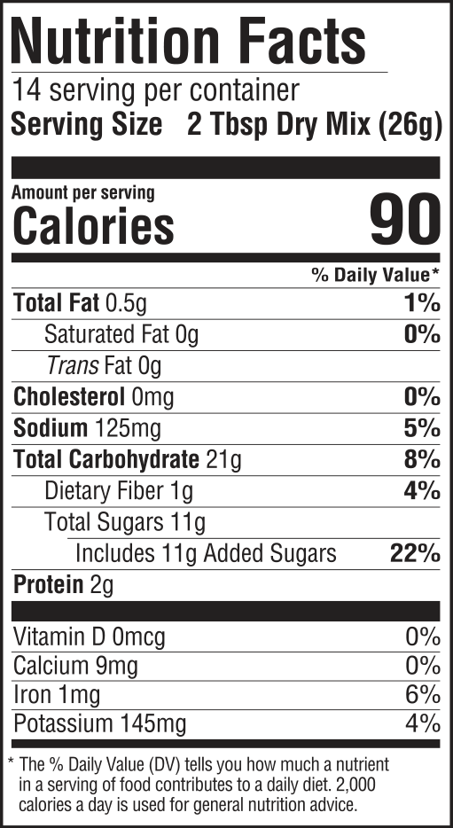 nutrition information