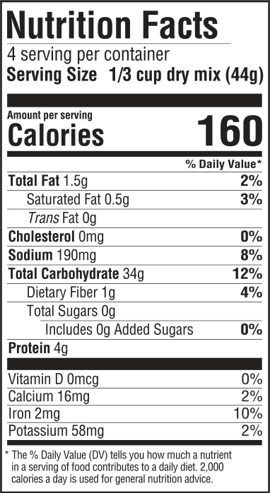 nutrition information