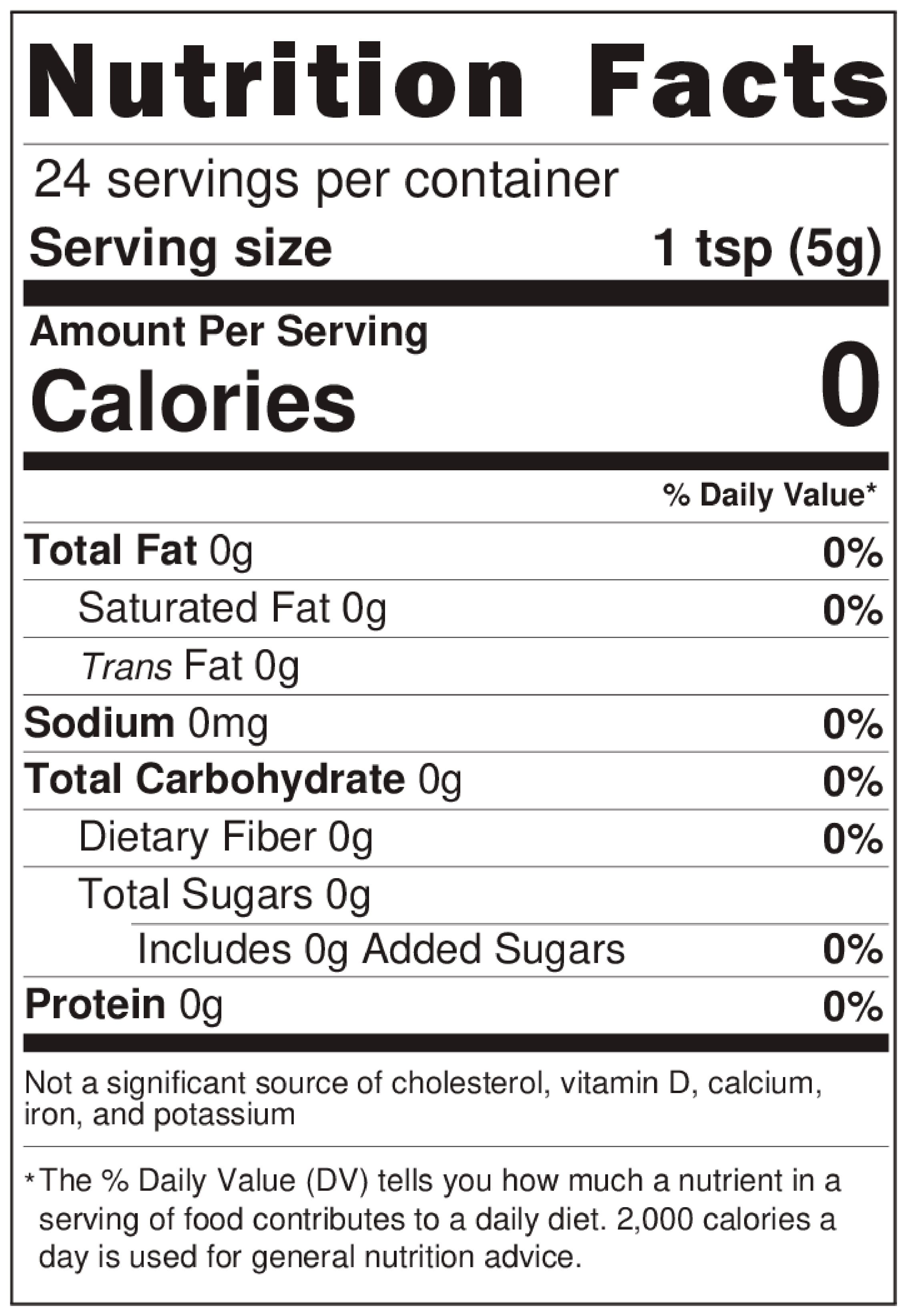 nutrition information