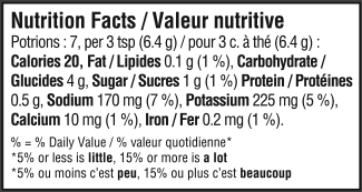 nutrition information
