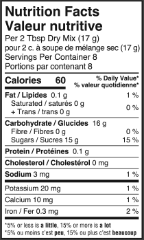 nutrition information