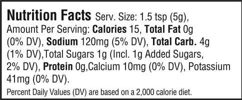 nutrition information