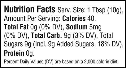 nutrition information
