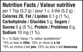 nutrition information