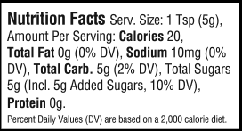 nutrition information