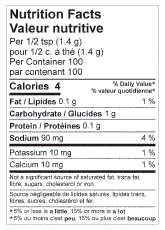 nutrition information