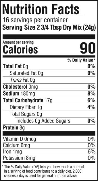 nutrition information