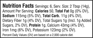 nutrition information