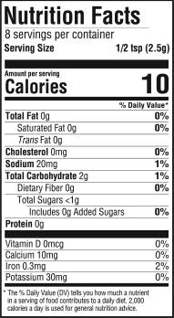 nutrition information