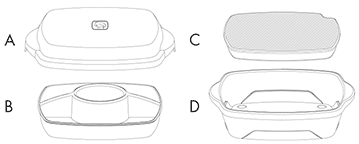 The Pampered Chef CHILLZANNE PLATTER w/Lid & Divider Iceless Cold for hours