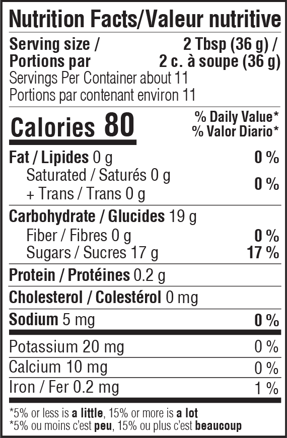 nutrition information