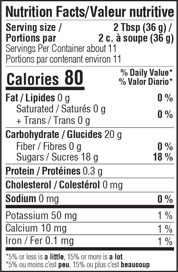 nutrition information