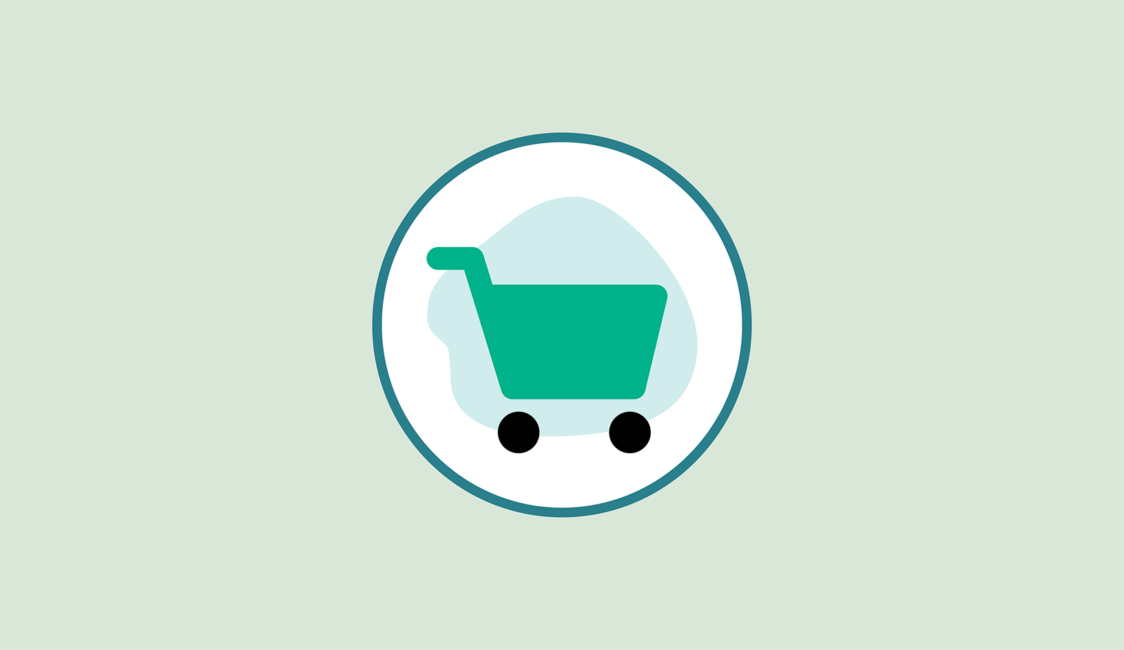 Cart with a circle around it.
