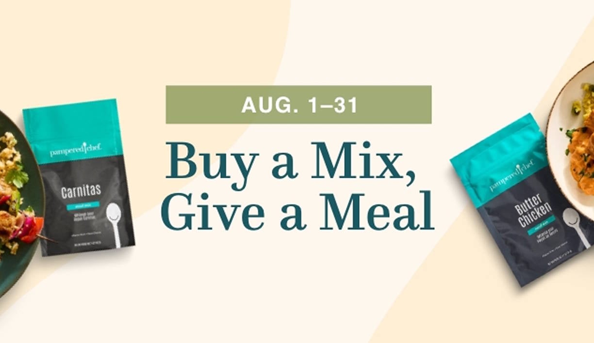 August 1 through 31. Buy a mix, give a meal.